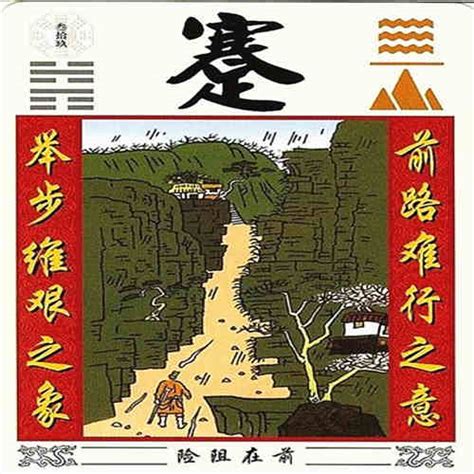 水山 卦|蹇卦 (水山蹇) ──山上前行的道路上有水流阻隔 